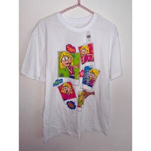 Disney Lizzie McGuire T-Shirt Small White NEW Y2K Cartoon Graphic Tee